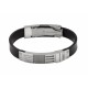 Bracelet FOSSIL Acier et cuir homme - JF84684040