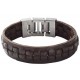 Bracelet Fossil JF85087040 cuir brun