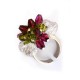 Bague Verte Violette et Crystale AMJ 132D/16