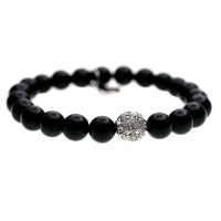 Bracelet femme noir Extensible modèle Glory