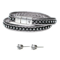 Bracelet double tour Ikï femme simili cuir modèle Focus 