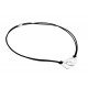 Collier Cuir Noir menottes DIANGELO REN040