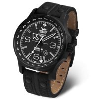 Montre pour Homme Noir  Expedition Vostok NP1 Dual Time - 515-24/595A502