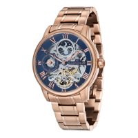 Montre Longitude Auto Dual Time EARNSHAW Homme Bleu squelette - ES-8006-44