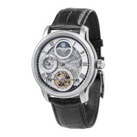 Montre LONGITUDE SHADOW Auto Dual Time EARNSHAW Homme Argent squelette - ES-8063-01