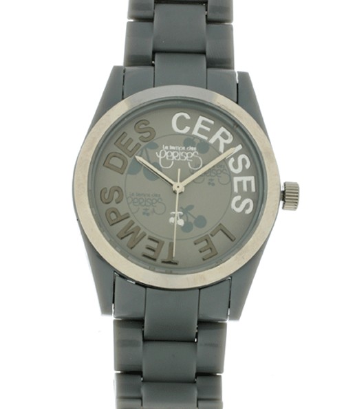 Montre le temps des cerises grise en résine - TC37TGSR