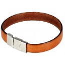 Bracelet en Cuir plat Fauve - REN164