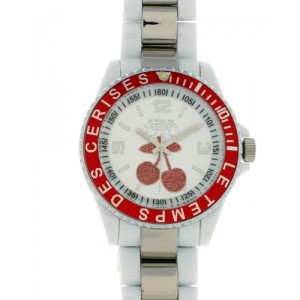 Montre Le Temps Des Cerises -TC05 Blanc & Rouge - TC05RDRW